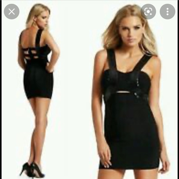 Black bandage mini dress with sequin straps from marciano (xs) - Picture 5 of 6